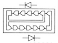 Схема соединения 12 диодов матрицы Y27.340.010 ТУ