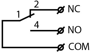 Рис.1. Схема электрическая выключателя микро D4MC-2020
